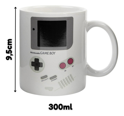 Caneca Mágica Game Boy Mario Sensível Ao Calor Muda De Tela