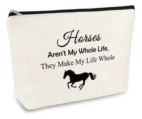 Bolsa De Maquillaje Para Amantes De Los Caballos, Regalo Par