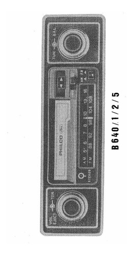 Esquema Auto Radio Philco B641 Ra 109 Ra109 Corcel  Em Pd 