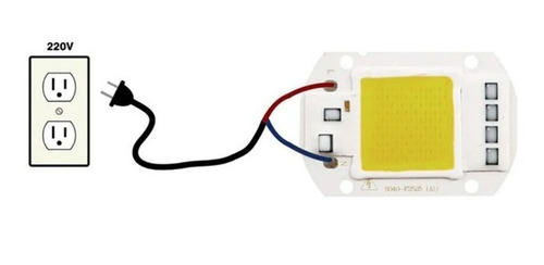 Imagen 4 de 4 de Led Cob Chip 30w Blanco Frio 220v 6000k Local Grow