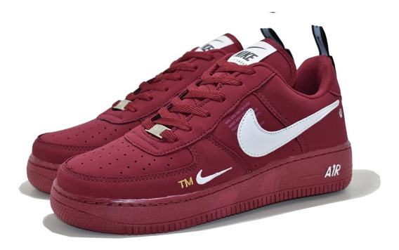 tenis nike air force bordo