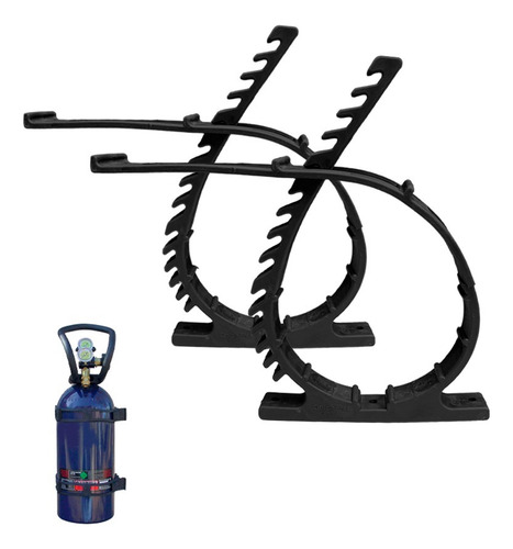 2 Abrazaderas Quick Fist 64-241mm Sujetador Soporte Extintor