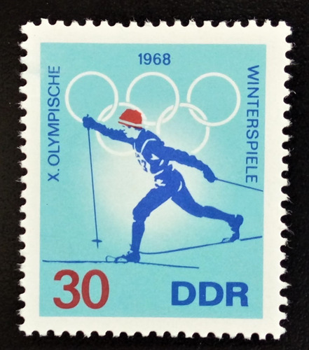 Alemania Ddr Deportes Sello Mi 1340 Ski Fondo 68 Mint L15918