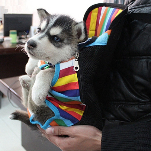 Imagen 2 de 8 de Mochila Transportadora Perro, Gato. Mascotas. Multicolor (l)