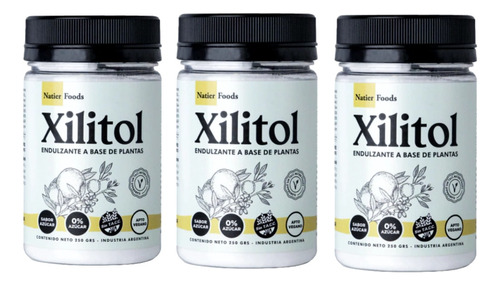 Xilitol X3 Natier Endulzante Natural 0 % Azúcar 250gr