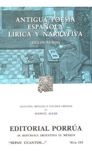 Antigua Poesía Española Lírica Y Narrativa (siglos . 756196