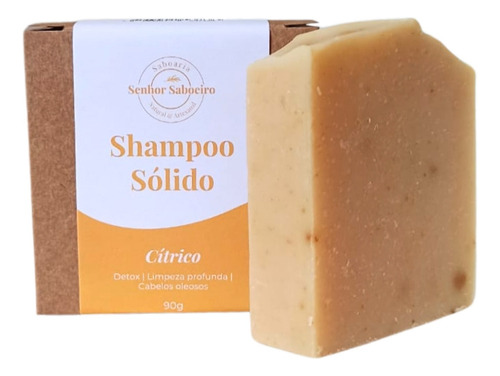 Shampoo Sólido Natural Cabelos Secos E Oleosos