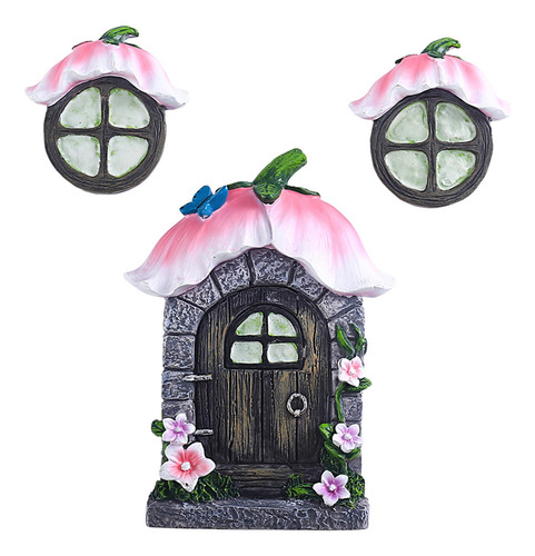 Gnomo De Hadas En Miniatura, Ventana Y Puerta Para Árboles,