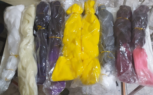 Imagem 1 de 5 de Cabelo Sintético Colorido Pra Tranças