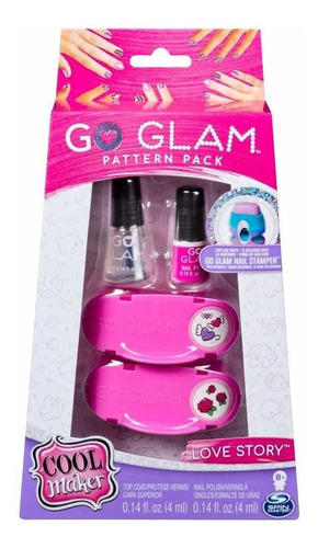 Go Glam - Kit De Esmalte Rosa - Kit De Decorar Unhas - Sunny