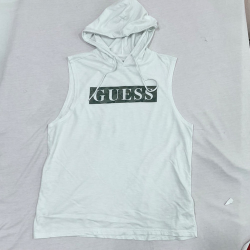 Playera Guess Con Gorro Sin Mangas Original Talla L (g)