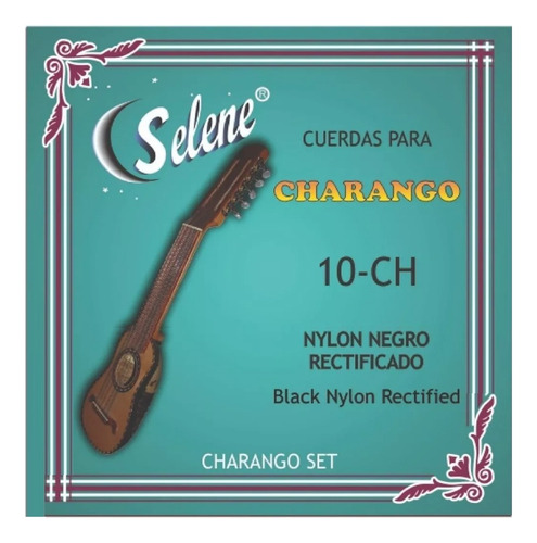 Cuerdas Para Charango Selene 10-ch Nylon Negro Nuevas Envio