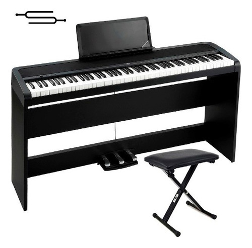 Piano Electrico Korg B1sp Blanco + Mueble 3 Pedal + Banqueta