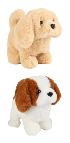 2x Juguete De Peluche De Perro Eléctrico Bonito Realista