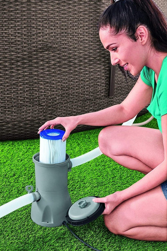 Bomba Filtrante Pileta Lona Inflable 3028 Lt 58386 Bestway C