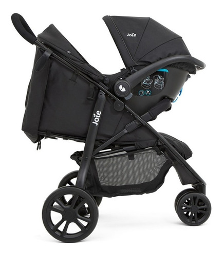 Imagen 3 de 10 de Coche Cuna Bebe Joie T/s Litetrax 3 Dark Pewter En Creciendo