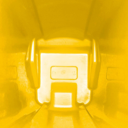 Bote 240 L Con Ruedas Y Pedal Color Amarillo