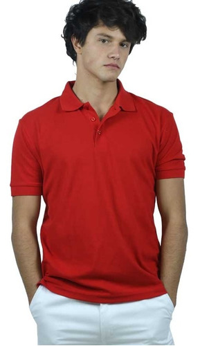 Remera Polo Unisex Rojo - Camisetas.uy