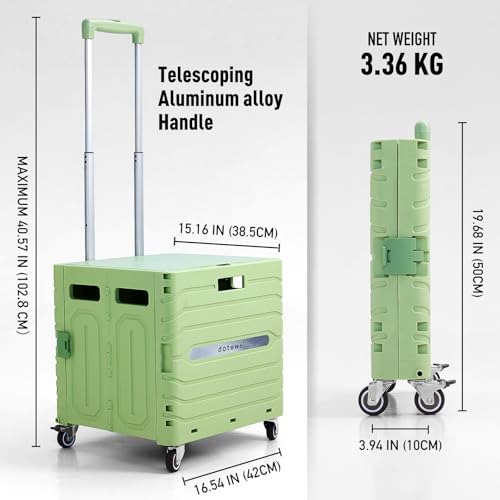 Carrito De Utilidad Plegable Portátil Con Ruedas, Caja Rodan