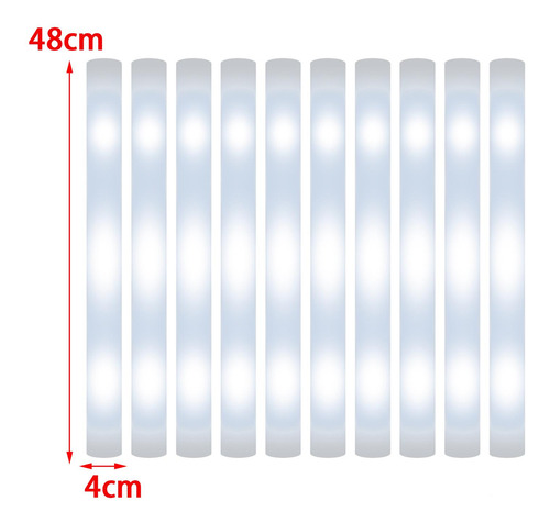 Barras Luminosas Led, Barras De Espuma Iluminadas 20 Piezas