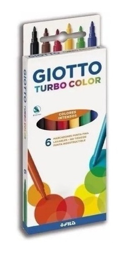Fibras Giotto Turbo Color X 6 Unidades 2.8 Mm