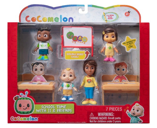 Cocomelon Set X 4 Figuras Un Dia En La Escuela Coleccion Ed