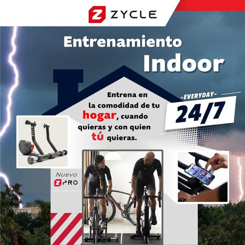 Imagen 9 de 9 de Rodillo Entrenamiento Smart Zpro By Zycle 1200w 97% Realismo