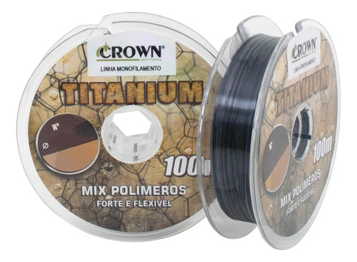 Linha Titanium 100m - 0,37mm - Crown