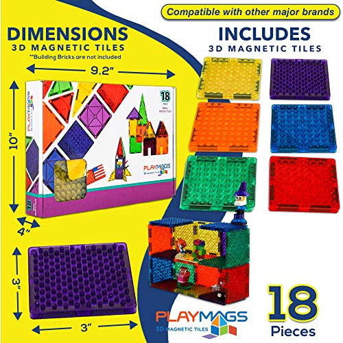 Ic Tiles, 18 Piezas De Ladrillos De Construcción Ic, B...