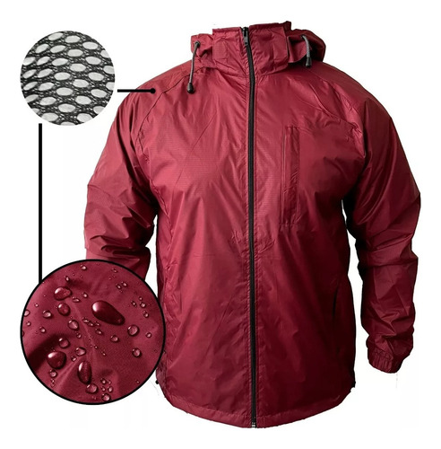 Corta Viento De Hombre Impermeable Con Malla Ultraligera