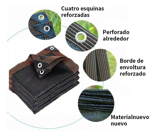 Cortes Malla Sombra 3x4, 95% Ligamento Llano Encriptado,