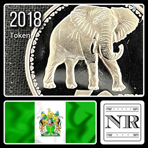 Rodesia - 50 Cents - Año 2018 - Km #nd - Token - Elefante