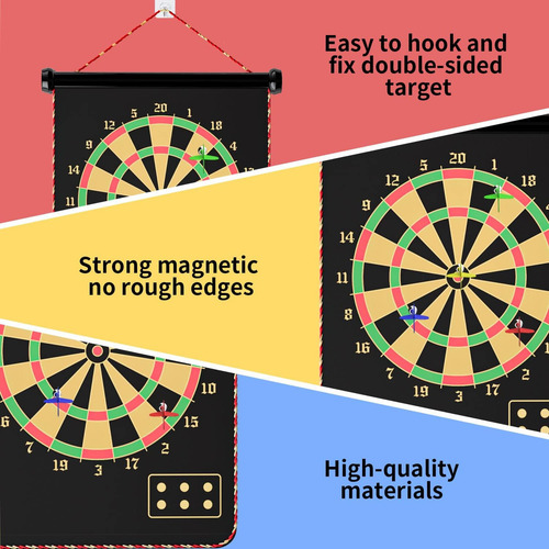Juego Dardo Tablero Colgante Y Plegable Accesorios Magnético