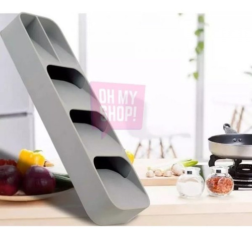 Imagen 6 de 8 de Cubiertero Slim Organizador Cubiertos Compacto Cajon Cocina
