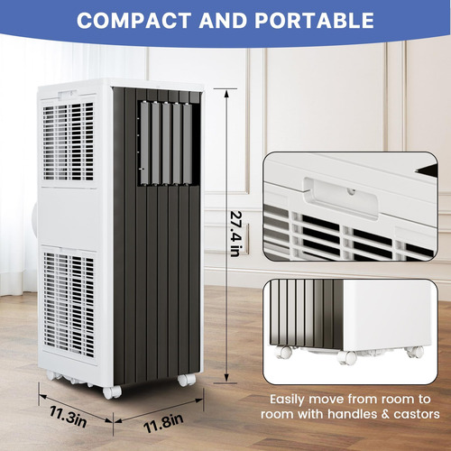 Aire Acondicionado Portátil 8000 Btu Con Deshumidificador Y Color