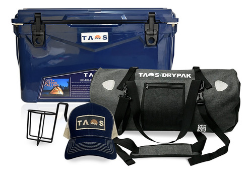 Kit Hielera 45 Cuartos Navy, Portavasos, Mochila Y Gorra