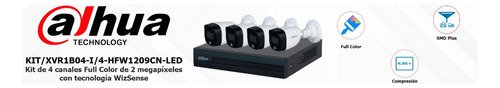 Kit De 8 Canales 2mp Con 4 Cámaras, Dvr Con Int. Artificial