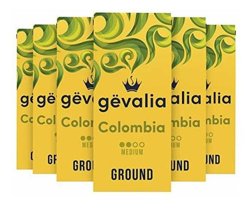 Café Molido Gevalia Colombia, 12 Oz (pack De 6)
