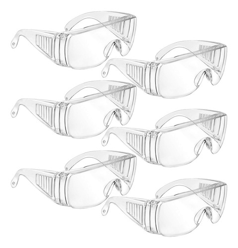 6 Pares De Lentes De Seguridad Transparentes Sobre Las Gafa.