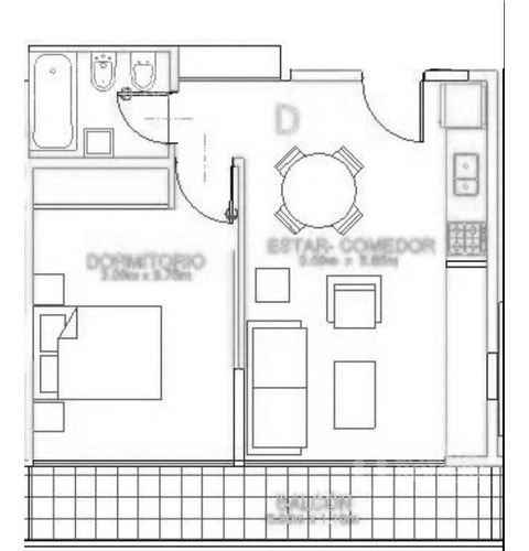 Imagen 11 de 14 de Departamento 2 Ambientes Barrio Vicente López Edificio Regatta Vte Lopez