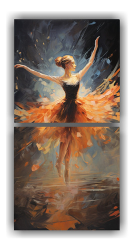 160x80cm Díptico Vanguardia Vida - Ballet Ruso Cristalizado