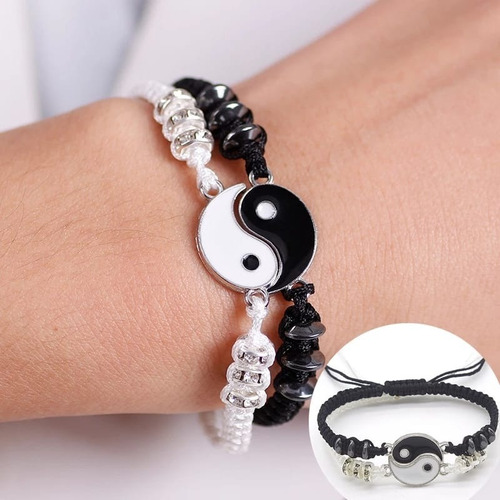 Imagen 4 de 8 de Pulsera Manilla Yin Yang Parejas Amor Y Conexion Tai Chi