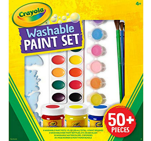 Juego De Pintura Lavable Crayola, Más De 50 Piezas, Regalo P