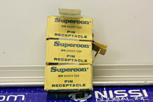 Lot Of 3 Superior Electric 25 Amp Type Pin Receptacle Uuv