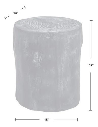 Firstime & Co. Mesa De Troncos De Árbol Blanco, Diseño