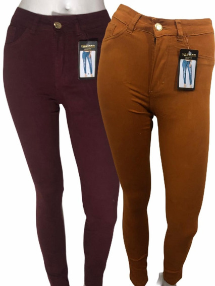 calça jeans mostarda feminina