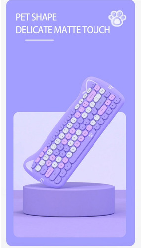Teclado Mecânico Ajazz 3060i-84keys, Cor De Mistura Roxa