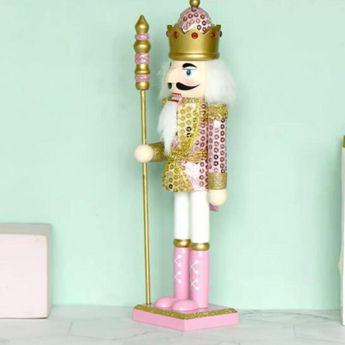Figuras De Cascanueces De Navidad De Madera, Figuras De Rosa