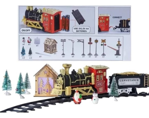 Tren Eléctrico Luz Y Sonido Juguete Navideño