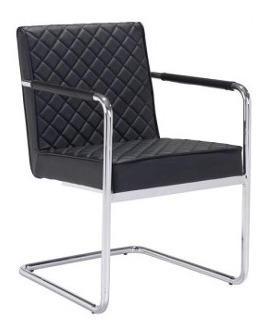 Silla Modelo Quilt Con Brazos - Negro Këssa Muebles